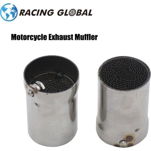 ALCON-Racing Universal Front Middle End exhaust Catalyst 50.8mm DB Killer Removable Silencer for Motorcycle Exhaust Muffler