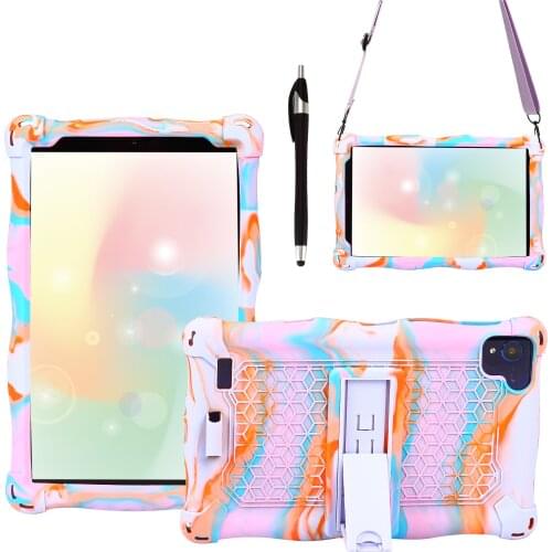 High Quality Cover for Teclast P80X 8.0 Inch Tablet Case for Teclast P80H Multicolor Silicone Stand Shell + Strap + Pen