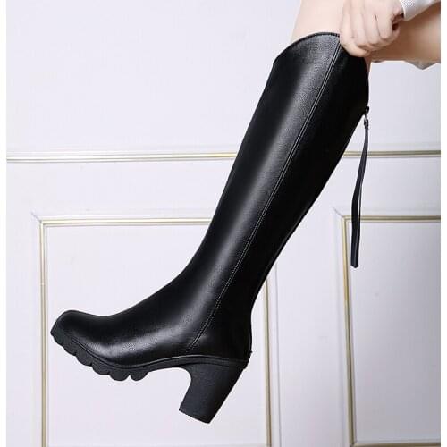 Womens However Knee Boots 2021 Winter New Net Red Fashion High Boots Black Sexy High Heel Knight Boots Large Size Botas Mujer