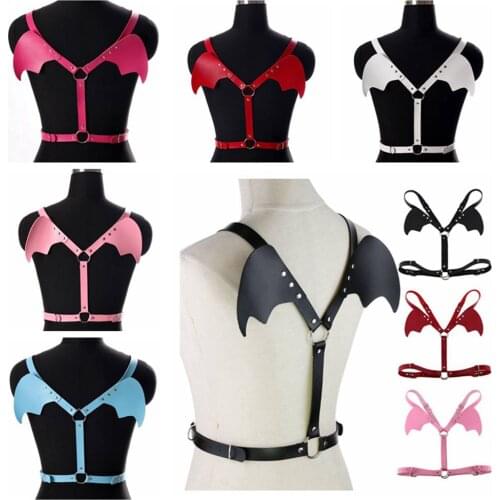 Angel Wings Accessories Harness Belt Tops Elastic Bondage Waist Size Suspender Leather Sexy Lingerie Garter Pole Dance Rave