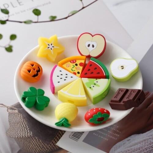100pcs Cute Bite Fruit Series Series Cable-Winder USB Data Line Protector Cord Cover Silicone Decorate Smartphone Accessories