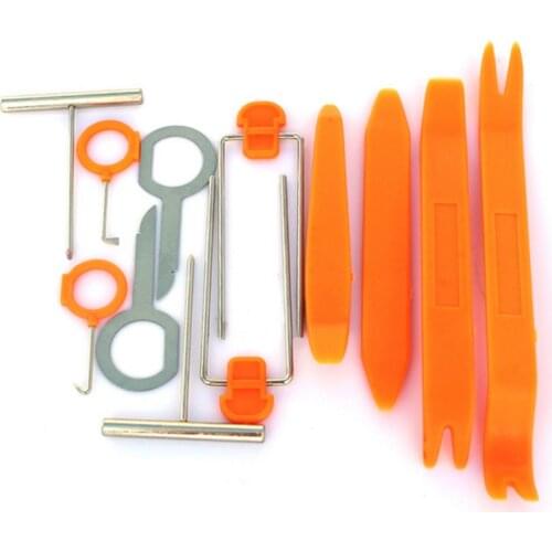 12pcs Car Door Clip Panel Radio Removal Tool For Skoda Yeti rapid Ford focus 2 3 fusin escape mondeo dodge caliber Charger