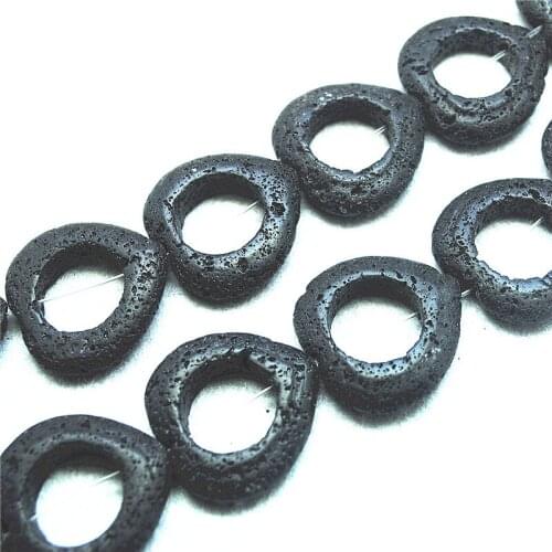 14PCS Loose Lava Stone Beads Heart Shape Volcano From Burning Mountain 28MM For Women Necklace Making Accessories Free Shipping