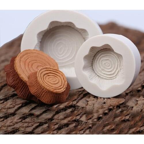 2PCS/ Set Craft Cake Molds Tree Stump DIY Tree Shape Silicone Mold For Fondant Baking Mold Bake Ware Soap Sugar Decoration Tool