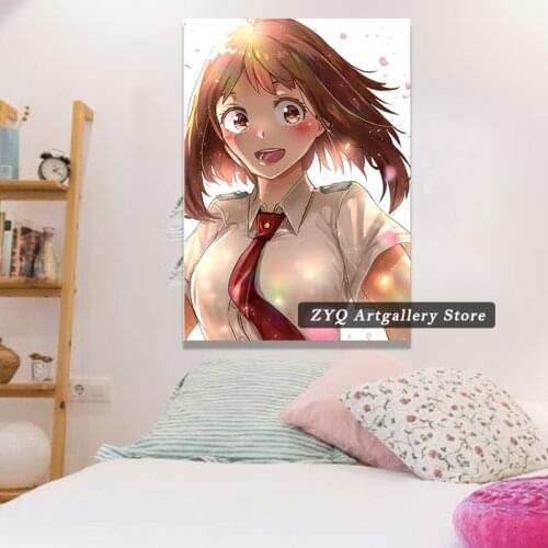 My Hero Academia Anime Poster OCHACO URARAKA Pictures Japanese Comics Wall Art Canvas Paintings Home Decoration Cuadros