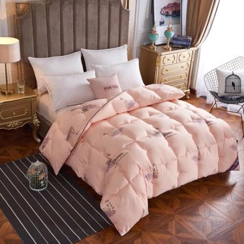 Feather velvet winter comforter thickening warm velvet spring autumn quilt feather silk blanket quilt twin/full/queen/king size