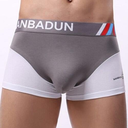 Seamless Boxer for Men Ice Silk Underwear Breathable Thin Boxer U Convex Pouch Shorts Waist Mens Underwear Big Size Solid