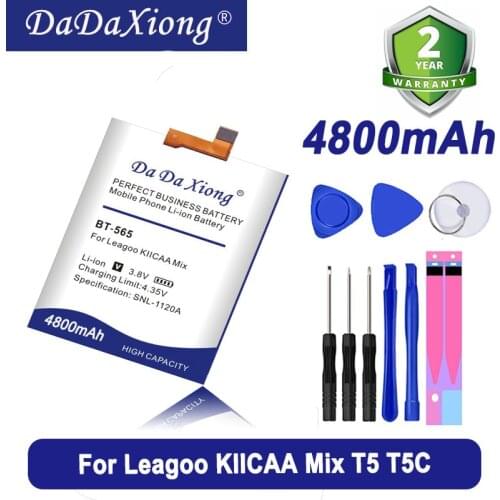 100% Original BT-565 4550mAh Replacement Batteries For Leagoo KIICAA Mix T5 T5C Smart Phone Battery+ free gfit