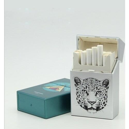 Hold 20 Cigarettes Fashion Individuality Color Printing ABS Environmental Protection Cigarette Case Anti Pressure Waterproof Box