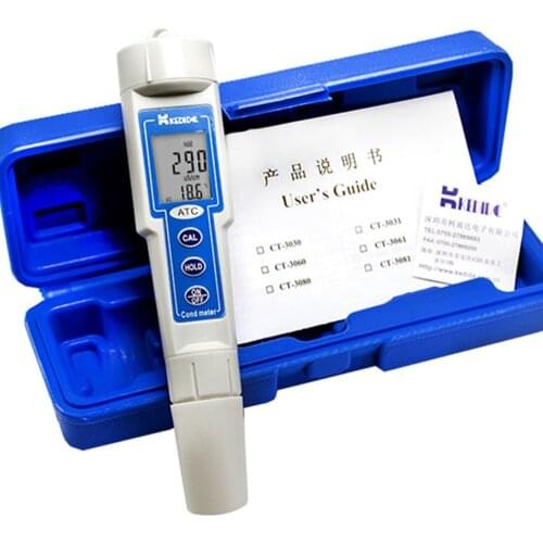 0-1999 uS/cm Digital Conductivity Meter Pen Type Waterproof LCD Chemical Pharmaceutical Food Water Cond uS Value Tester