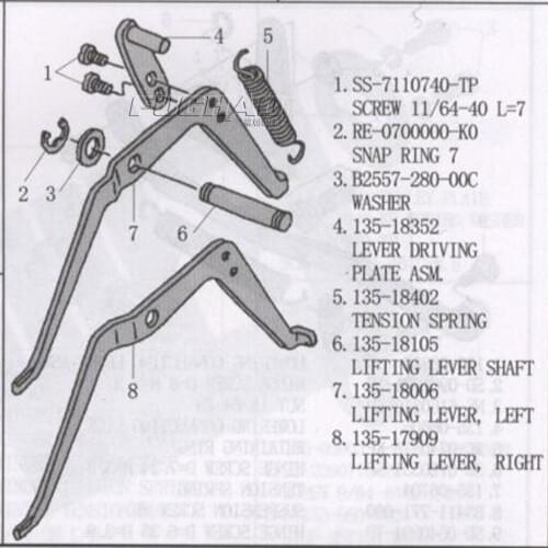 SS-7110740-TP SCREW 11/64-40 L=7.0 Sewing Machine Parts