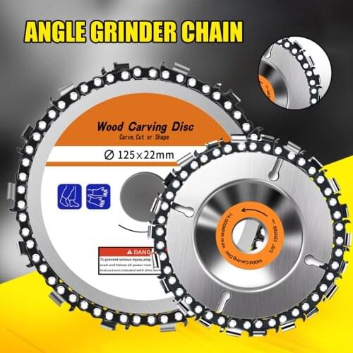 Grinder Wood Carving Disc Grinder Saw Disc for 4''/5" Angle Grinder Chainsaw Grinding Wheel Chain Blade Circular Plate TN88
