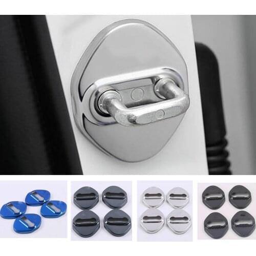 Car Latch Stop Anti Rust Water Proof Door Lock Keys Key Protective Buckle Panel 4pcs For Toyota C-HR CHR 2017 2018 2019 2020