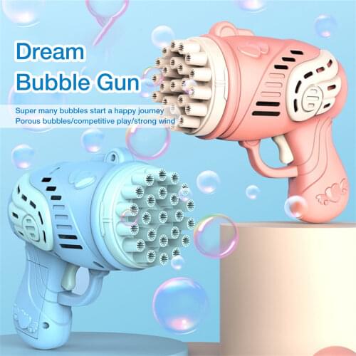 Kids Automatic Gatling Bubble Gun Toys Summer Soap Water Bubble Machine Plastic Electric Magic Bubble Machine Children Bath Toys