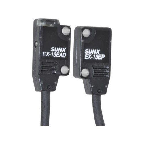 EX-13EA = EX-13EP + EX-13EAD Sensor, Photoelectric, Ultra-Slim, NPN Output, Side Sensing, 500mm, Light-ON