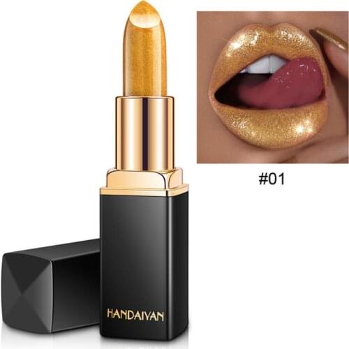 HANDAIYAN 9 Colors Lips Makeup Lipstick Lip Gloss Mermaid Phantom Temperature Change Color Long Lasting Cosmetic Lipstick TSLM2