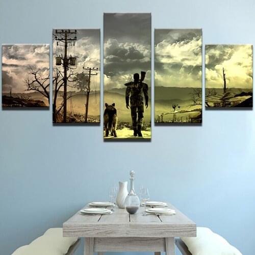 Canvas Printed Painting For Living Room Picture Modern 5 Panel Animation Characters Poster Wall Art Home Decor Unframed
