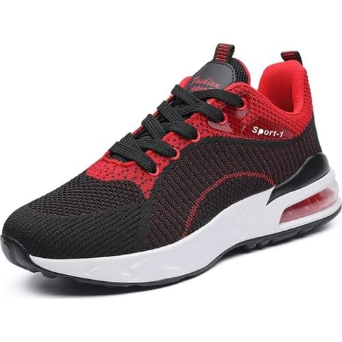 Running Shoes New Breathable Sneakers Fly Woven Air Mens Sport Shoes Light Lace-up Shoes Outdoor Training Shoes TB-8877