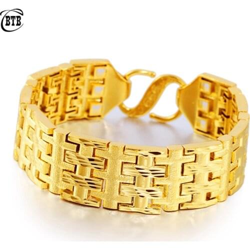 Fashion Muslim Unisex Domineering Gold Jewelry Classic Fashion Bracelet Middle East Banquet Wedding Jewelry Accessories