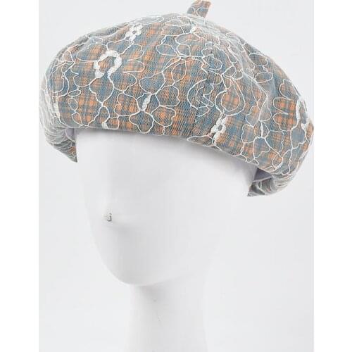 Fashion Lace Flowers Boina Beret Designer Style Custom Hats For Women Causal Painter Hat Outdoor Peaky Blinders Chapeu Feminino