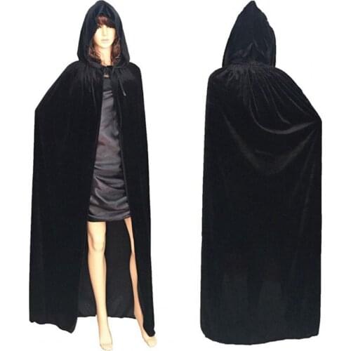 Men Jackets Hooded Thicker Unisex Cloak Coat Extra Long Lace Up Halloween Cape Medieval Costume Unisex Cloak Party Activities