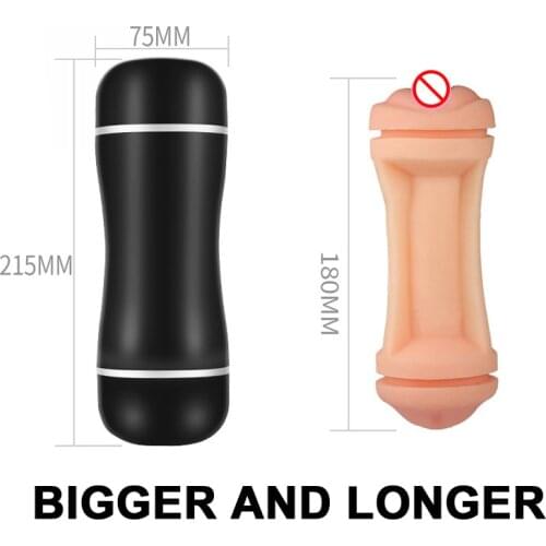 Male Masturbator Cup Double Hole Realistic Vagina and Mouth Oral Masturbation for Men Adult Toy Artificial Pocket Pussy Sex Toy