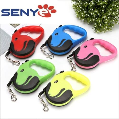 Dog leash Anti slip printing automatic retractable tractor dog walking rope Nylon Non slip printing for small dog for big dog