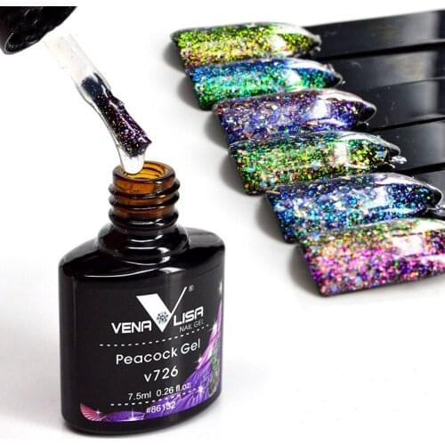 New Nail Art DIY Design Venalisa Supper Shining Starry Platinum Effect Peacock Nail Paint Enamel Gel Polish Varnish Lacquer