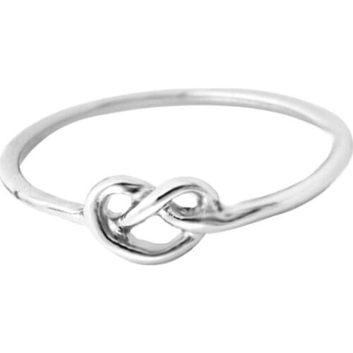 Wholesale 10pcs/Lot Lovely Heart Knot Ring Gold Silver and Rose Gold Color Everyday Jewelry Infinity Women Ring