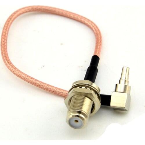 10pcs RF adapter RF connector F to CRC9 Cable F Female to CRC9 Right angle RG316 Pigtail 15cm /50CMCable for antenna booster