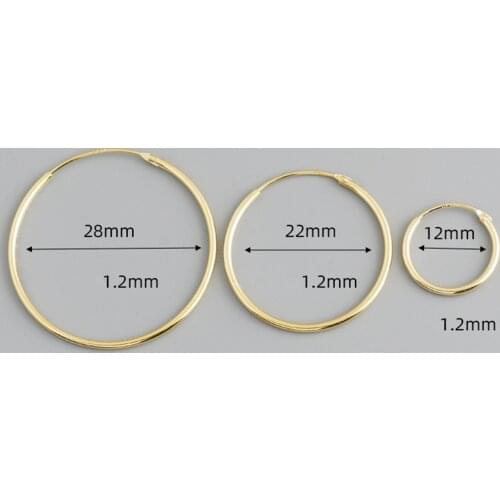 CANNER 2PCS Genuine 925 Sterling Silver Trend Korean Simple Hoop Earrings for Women Men Charming Chic Party Jewelry Accessories