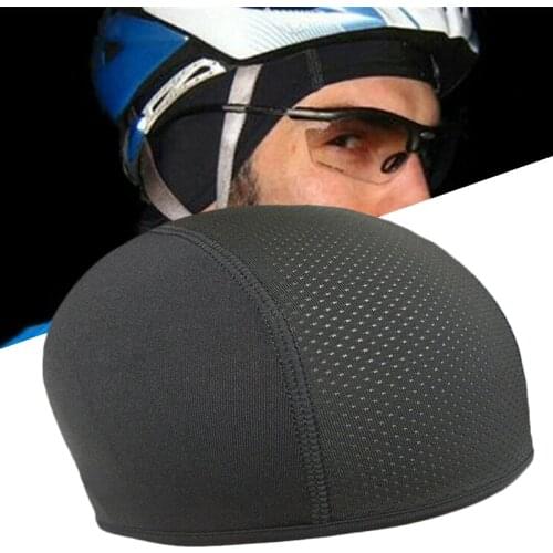 Helmet Motorcycle Helmet Inner Cap Cool Max Hat Dry Breathable Hat Racing Cap Sweat Band Black Helmet Inner Liner Beanie Cap