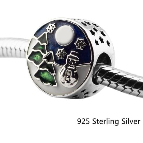CKK Snowy Wonderland Charms 925 Sterling Silver Beads Original Jewelry Making Fits For Bracelets & Bangle