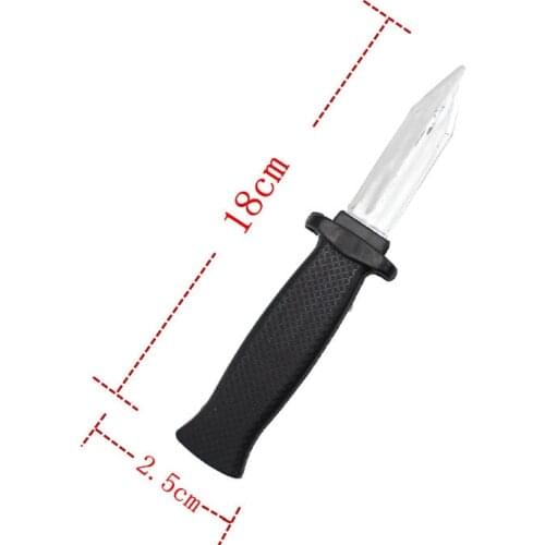 Halloween Supplies Comedy Magic Plastic Retractable Dagger Joke Prank Props Knife Scary Trick Party Decoration Flick