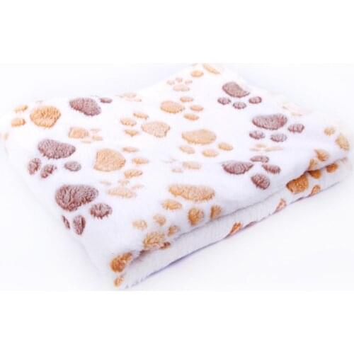 Thicken Pet Dog Blanket Paw Pattern Cat Dog Mats Breathable Soft Fleece Bed Blanket For Dog Cats Kitten Hamster Warm Blanket