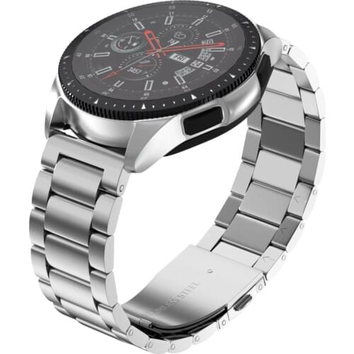 18mm Stainless Steel Strap for Samsung Galaxy Watch 42mm 46mm Band with 20mm 22mm Width Wristband Metal Three links Watch Band