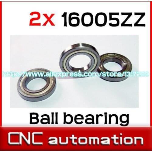 2pcs 16005ZZ shielded cover thin wall deep groove radial ball bearings 16005 16005-2Z 25*47*8 mm