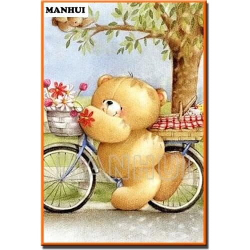 NEW DIY 5D Diamond Mosaic Cartoon bear Handmade Diamond Painting Cross Stitch Kits Diamond christmas Embroidery MH309