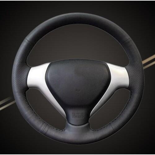 Car Braid On The Steering Wheel Cover for Honda City 2007-2008 Fit 2007-2008 Jazz 2007-2008 DIY Auto Braiding Covers Car-styling