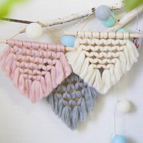 Bohemian Hanging Wall Decoration Nordic Ornament Home Party Decorations Vintage Handmade Kids Room Nursery Decor Party Props