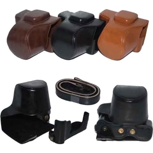 PU Leather Case For Fujifilm Fuji X-T100 XT100 Camera Camera Bag Cover With Battery Opening