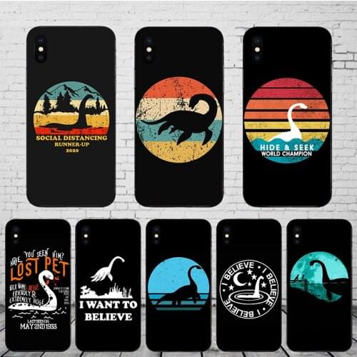 Loch Ness Monster Nessie Retro Art design Soft Phone Case For Iphone 8 6S 7 6 Plus 12 Mini SE 2020 XS Max 11 Pro XR X 5 10 Cover