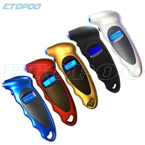 Promotion Digital Car Tire Tyre Air Pressure Gauge Meter LCD Display Manometer Barometers Tester for Car Truck Motorcycle Bike