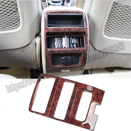 Wood Grain For Cadillac SRX 2010-2015 Rear Air Outlet Anti-Kick Panel Vent Trim