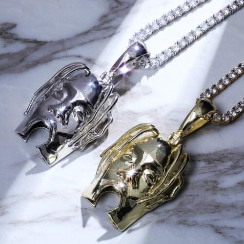 Hip Hop Rapper Pendant Necklace For Men Women Gifts 2 Size Fashion Metal Rock Necklace