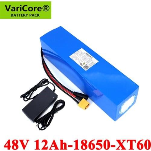 VariCore 48V 12Ah 18650 E-bike battery li ion battery pack bicycle scoot conversion kit bafang 1000W XT60/T plug with Charger