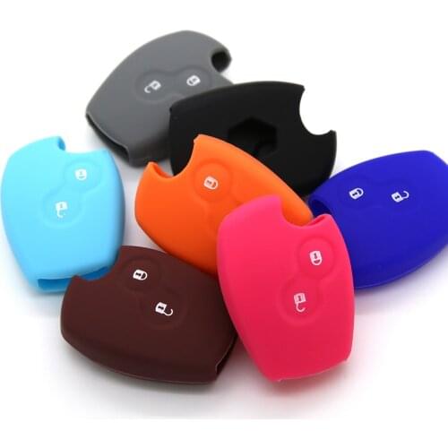 Hot silicone car key cover case shell fob for renault 2 buttons Kangoo DACIA Scenic Megane Sandero Captur Twingo Modus