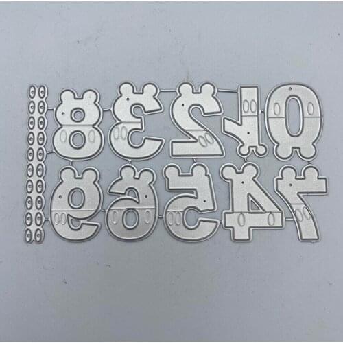 Metal Cutting Dies Arabic numerals Stencils Die Cut for DIY Scrapbooking Album Paper Card Embossing
