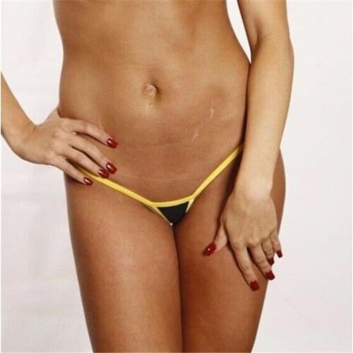 Micro bikini tanga mujer swimwear bikinis biquini tankini sexy lingerie tanga thong Splicing Contrast color String Fun Pool spa