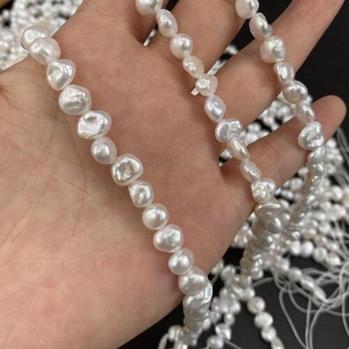 Natural freshwater Pearl 36 cm one Special-Shaped DIY For Making Bracelet And Necklace Jewelry 7-8mm